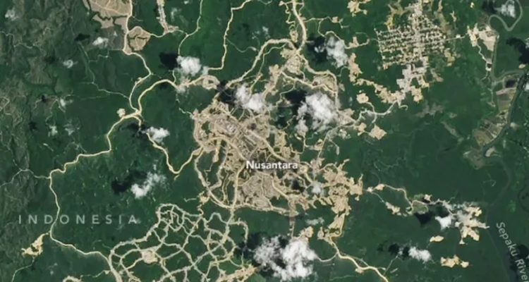 IKN hasil tangkapan NASA (dok: NASA)