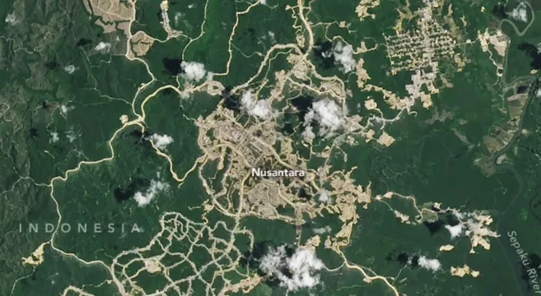IKN hasil tangkapan NASA (dok: NASA)